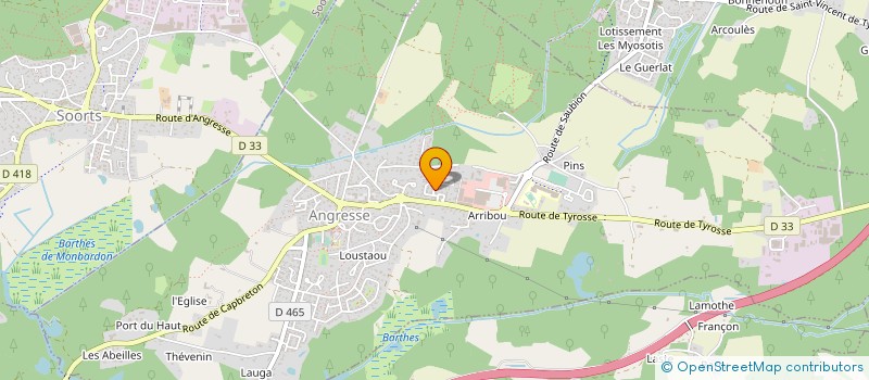 localisation de l'entreprise SOC DES SERRES D ANGRESSE  ANGRESSE