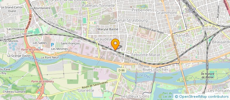 localisation de l'entreprise SOC DEVELOPPEMENT PROGICIELS DE POINTE à TOURS