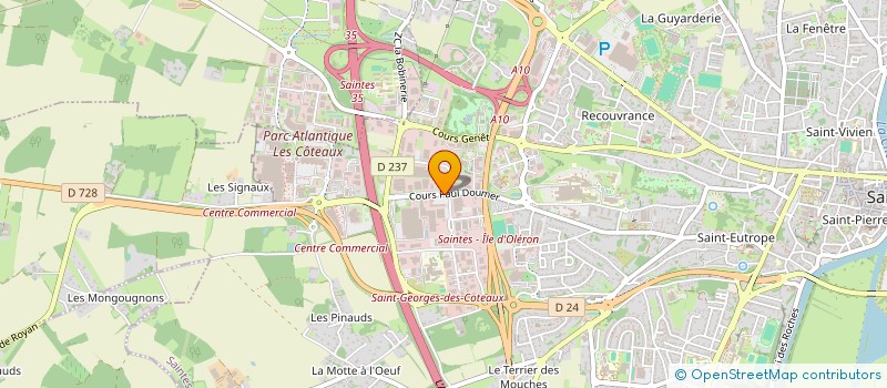 localisation de l'entreprise SOC DIFFUSION EXPLOITATION DES PLASTIQUE à SAINTES