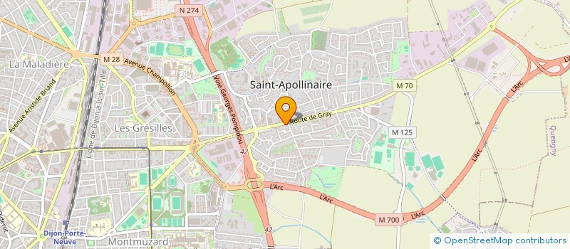 localisation de l'entreprise SOC DIJONNAISE REPARATION INDUSTRIELLE à SAINT-APOLLINAIRE