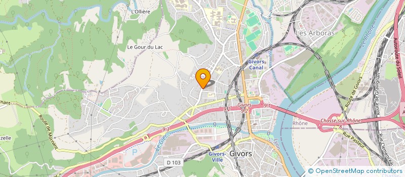 localisation de l'entreprise SOC DISTRIBUTION APPLICATION TECHNIQUES à GIVORS