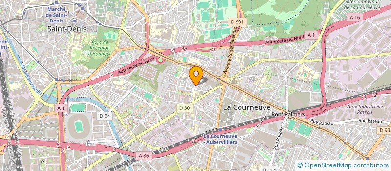 localisation de l'entreprise SOC DISTRIBUTION CHARCUTERIE ALSACIENNE à LA COURNEUVE