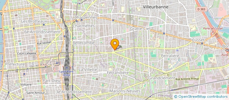 localisation de l'entreprise SOC DISTRIBUTION CITE SDC à VILLEURBANNE