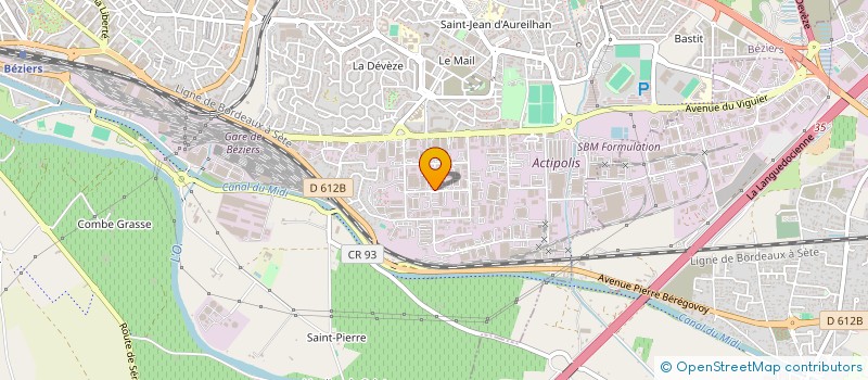 localisation de l'entreprise SOC DISTRIBUTION PARFUMERIE COSMETIQUES à BEZIERS