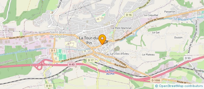 localisation de l'entreprise SOC DISTRIBUTION PRODUITS COMESTIBLES à LA TOUR-DU-PIN