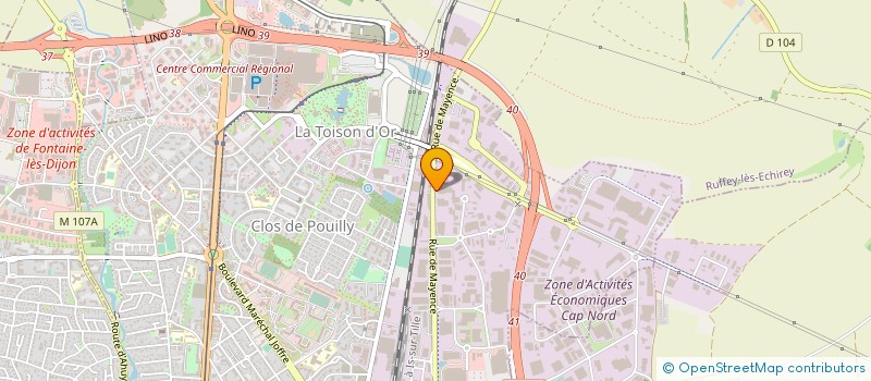 localisation de l'entreprise SOC DISTRIBUTION PRODUITS VERRIERS  DIJON