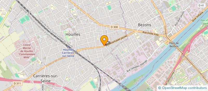 localisation de l'entreprise SOC DOCTEURS S HALLIER ET G AUPTEL à HOUILLES