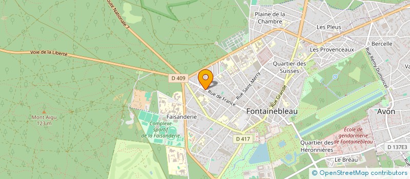 localisation de l'entreprise SOC DU GARAGE DE SAINT ANTOINE à FONTAINEBLEAU