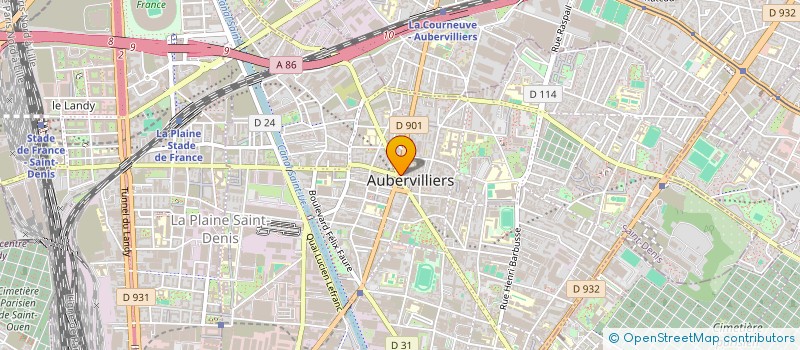 localisation de l'entreprise SOC ECLAIR PRESSING à AUBERVILLIERS