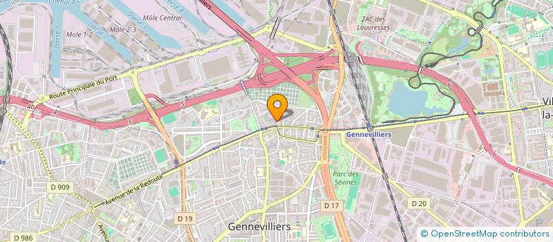 localisation de l'entreprise SOC EDITION DE PUBLICITE IMPRESSION 92 à GENNEVILLIERS