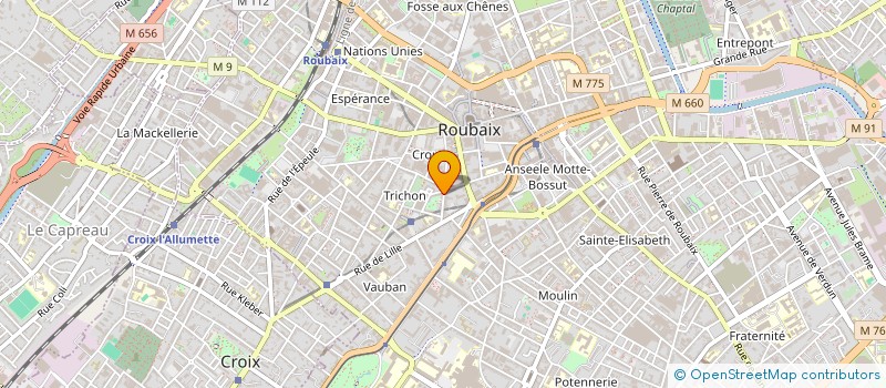 localisation de l'entreprise SOC EDITIONS TRAVAUX DE PRESSE à ROUBAIX