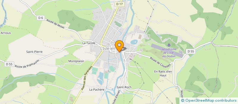 localisation de l'entreprise SOC EN NOM COLLECTIF GALIBERT  L'ISLE-EN-DODON