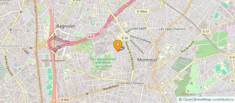 localisation de l'entreprise SOC ENSEIG CODE DE ROUTE CONDU à MONTREUIL