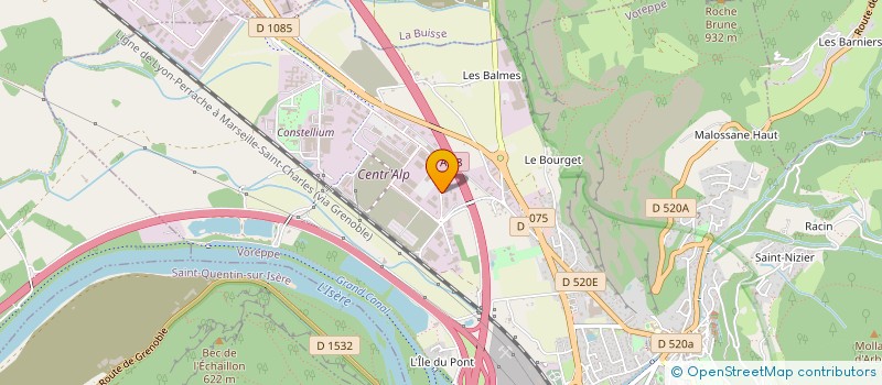 localisation de l'entreprise SOC ENTR TRAVAUX ATRIERS GRENOBLOISE  VOREPPE