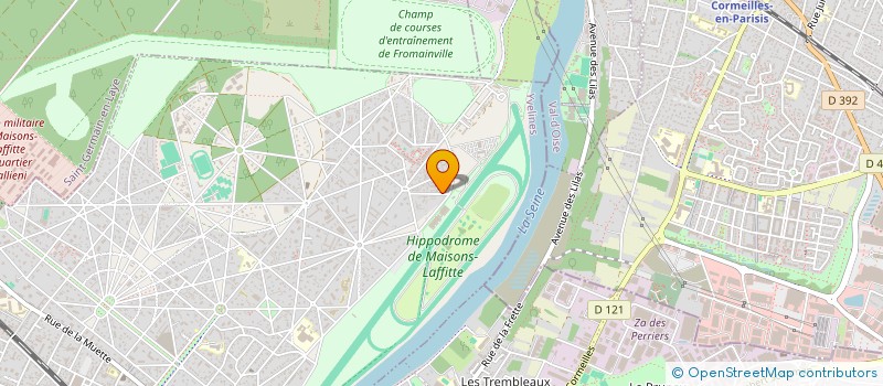 localisation de l'entreprise SOC. ENTRAINEMENT J C BIARD à MAISONS-LAFFITTE