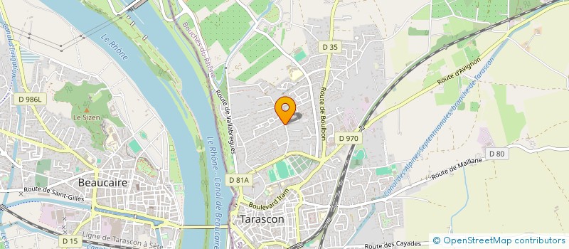 localisation de l'entreprise SOC ENTREPRISE FIELOUX FRERES  TARASCON