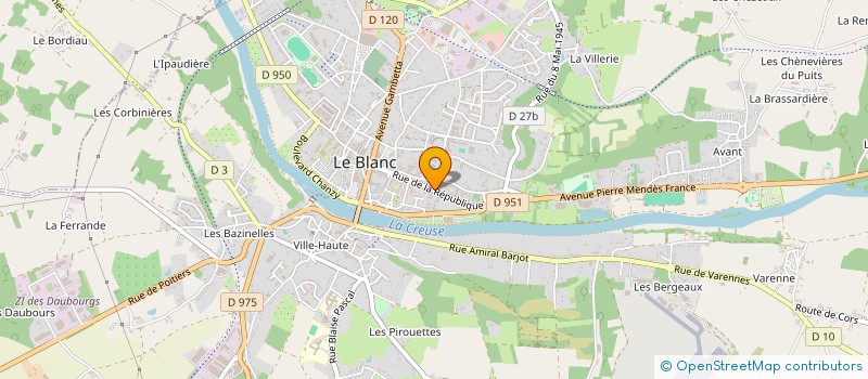 localisation de l'entreprise SOC EQUIPEMENT ECONOMIESENERGIE à LE BLANC