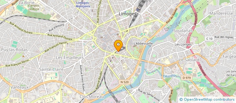 localisation de l'entreprise SOC ERATHEC à LIMOGES