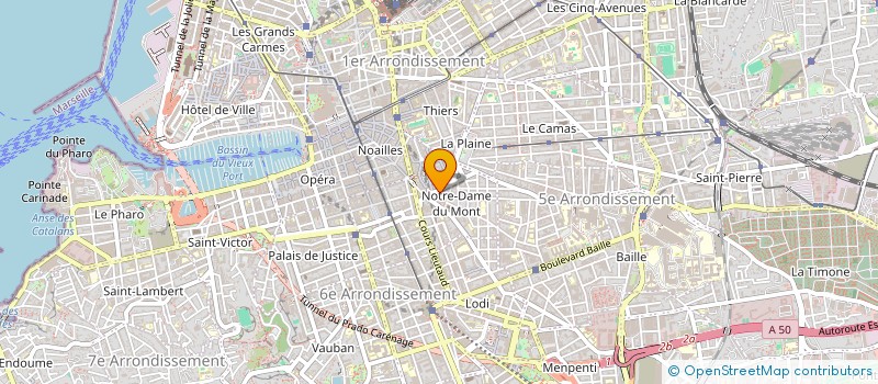 localisation de l'entreprise SOC ESPACE CENTRAL TELECOM à MARSEILLE 6EME