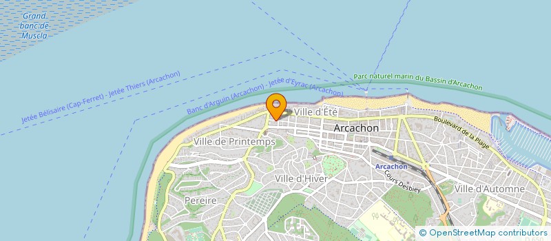 localisation de l'entreprise SOC ETABLISSEMENTS BEGUEY LINXE à ARCACHON