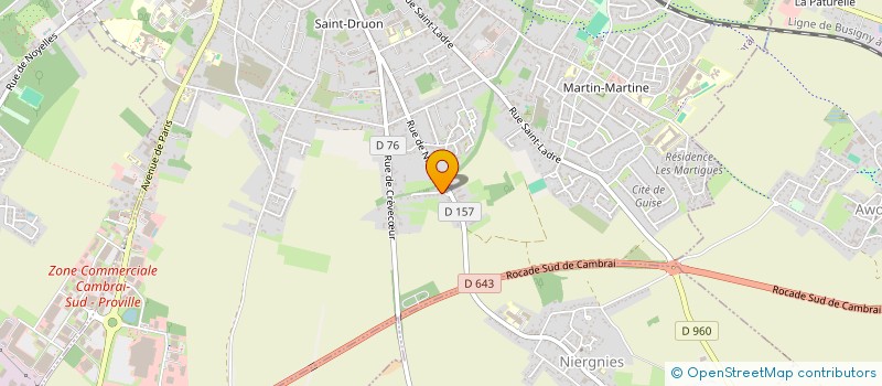 localisation de l'entreprise SOC ETUD ET DISTRI MAT ELEC  CAMBRAI