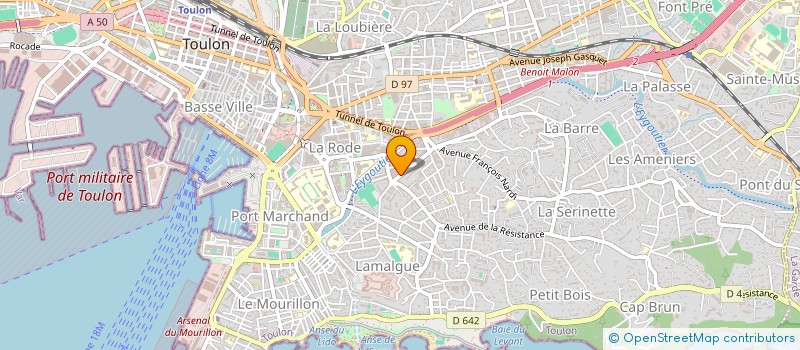 localisation de l'entreprise SOC ETUDE EQUIPEMENT ETEQ à TOULON