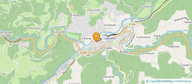 localisation de l'entreprise SOC ETUDE FABRICATION ATTACHES CABLES à LAMASTRE