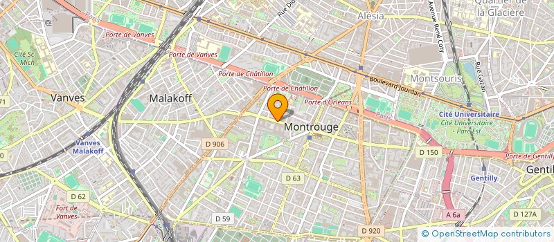 localisation de l'entreprise SOC ETUDE REALI TECHNOLOGIQUE AGRO-ALIME  MONTROUGE