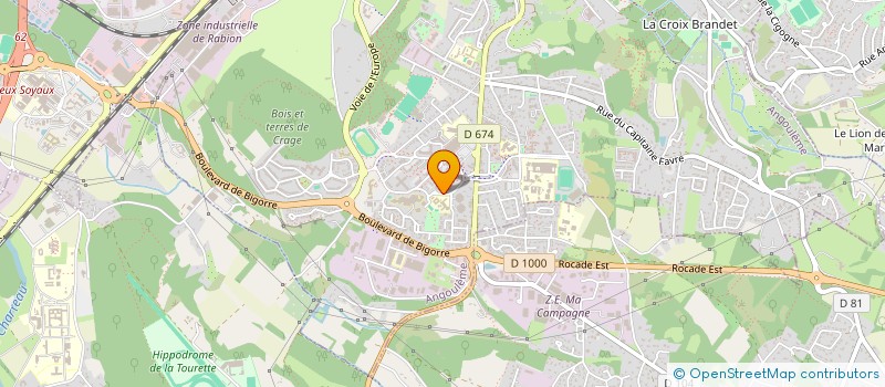 localisation de l'entreprise SOC ETUDE TECHNIQUES INGENIERIE BATIMENT à ANGOULEME