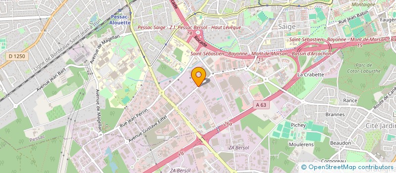 localisation de l'entreprise SOC ETUDES ET CONTROLE TRAVAUX PUBLICS à PESSAC