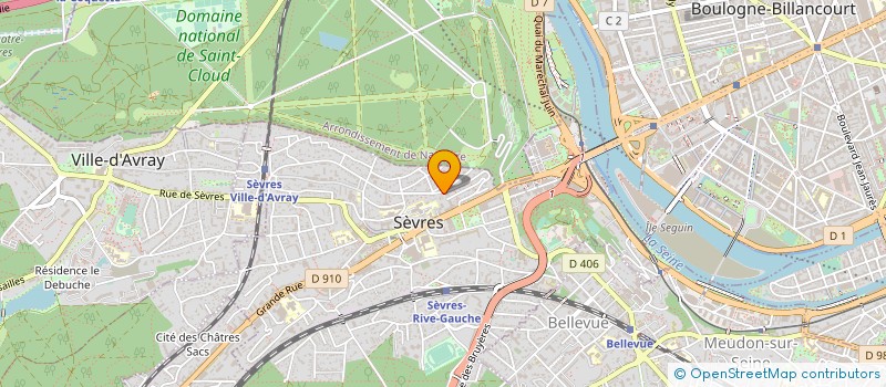 localisation de l'entreprise SOC ETUDES REALIS JURID INFORMAT COMPTAB à SEVRES
