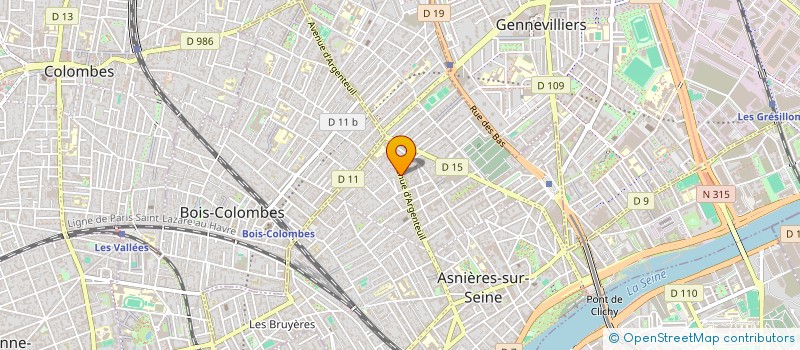 localisation de l'entreprise SOC ETUDES RECHERCH IMMOB ACTIVITE COMME à ASNIERES-SUR-SEINE