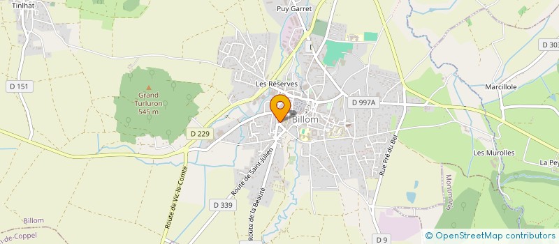 localisation de l'entreprise SOC EUROPEENNE AGRUMES ET LEGUMES à BILLOM