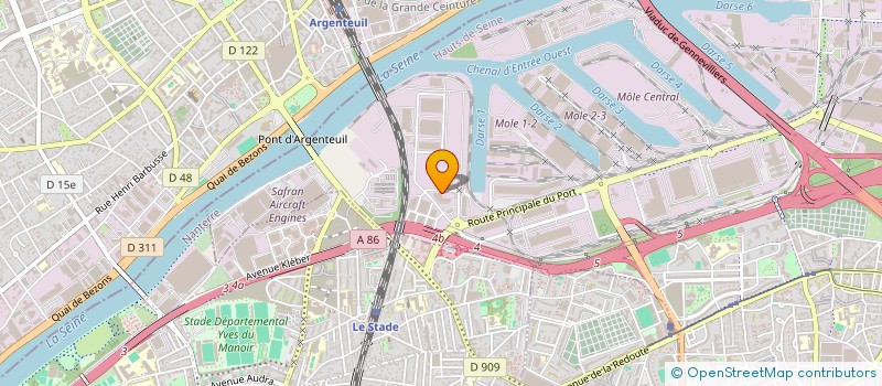 localisation de l'entreprise SOC EUROPEENNE DE TRANSPORTS ROUTIERS à GENNEVILLIERS