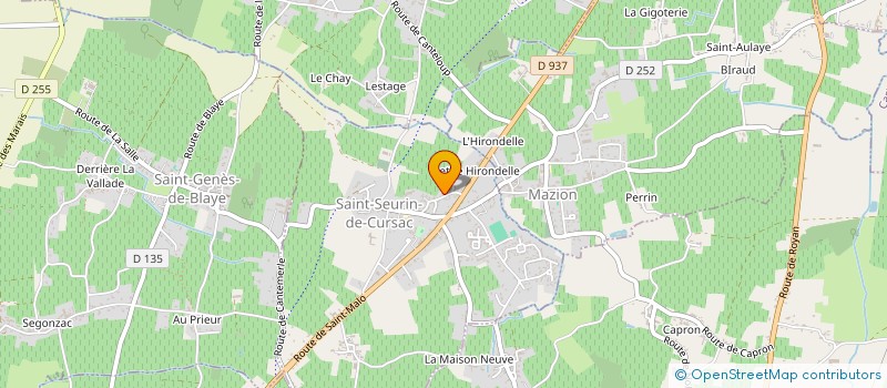 localisation de l'entreprise SOC EUROPEENNE DES TRANSPORTS BOURNAC  SAINT-SEURIN-DE-CURSAC