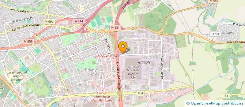 localisation de l'entreprise SOC EUROPEENNE DIFFUSION VENTE MATERIAUX à METZ