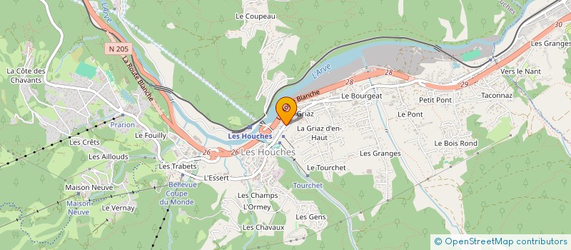 localisation de l'entreprise SOC EXPANSION FONCIERE IMMOBIL INDUSTRIE  LES HOUCHES