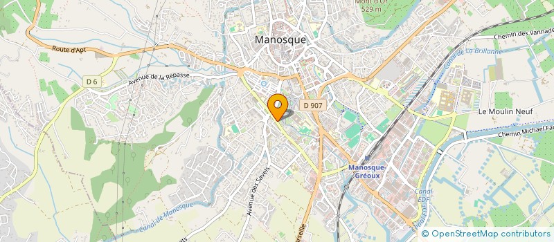 localisation de l'entreprise SOC EXPERT CHIROP BIO ENERG F.CHASTELLAS à MANOSQUE