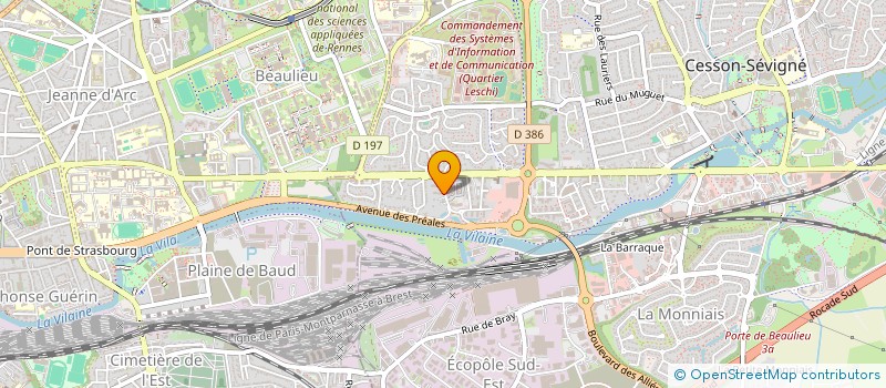 localisation de l'entreprise SOC EXPERTISE COMPTABLE BRETAGNE à CESSON-SEVIGNE