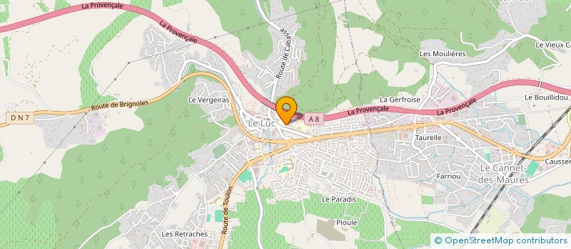 localisation de l'entreprise SOC EXPL AMBULANCES LUCOISES à LE LUC