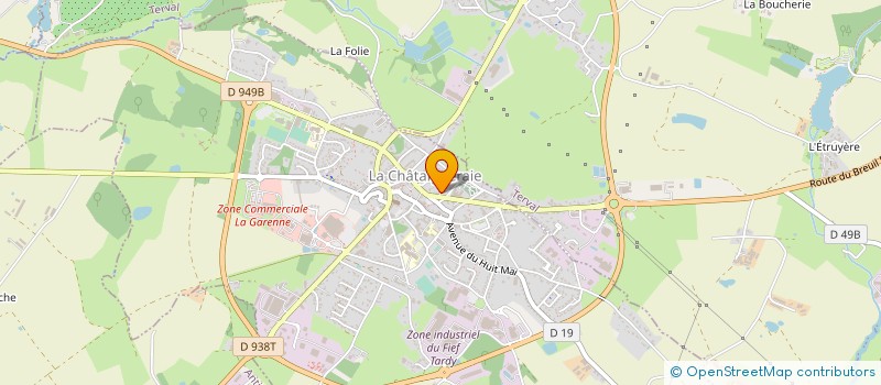 localisation de l'entreprise SOC EXPL ETS BONNEAU à LA CHATAIGNERAIE