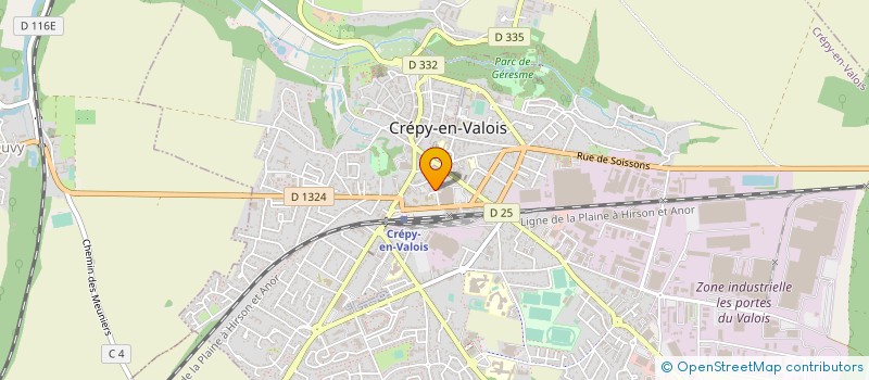 localisation de l'entreprise SOC EXPL ETS LUCIEN SAUTEREAU à CREPY-EN-VALOIS