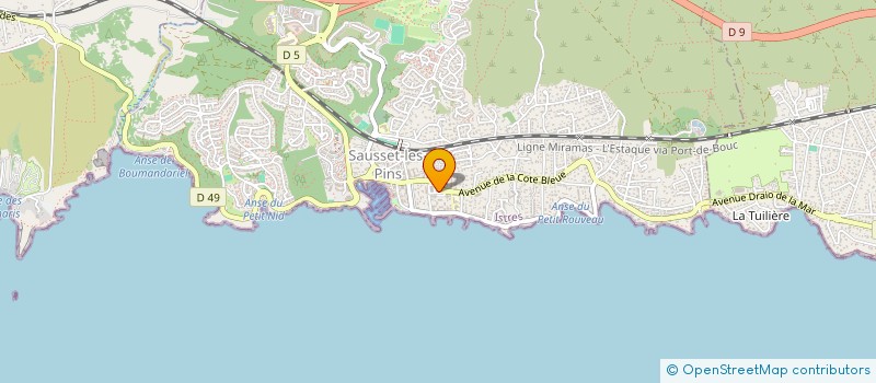 localisation de l'entreprise SOC EXPL LA PLAGE DE CORNICHE à SAUSSET-LES-PINS