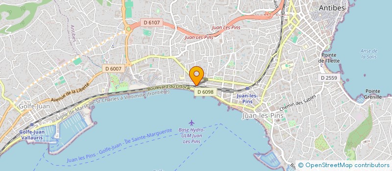 localisation de l'entreprise SOC EXPL RESTAUR ALIMENTATION à ANTIBES