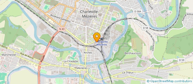 localisation de l'entreprise SOC EXPLOI BUFFET DE LA GARE CHARLEVILLE  CHARLEVILLE-MEZIERES