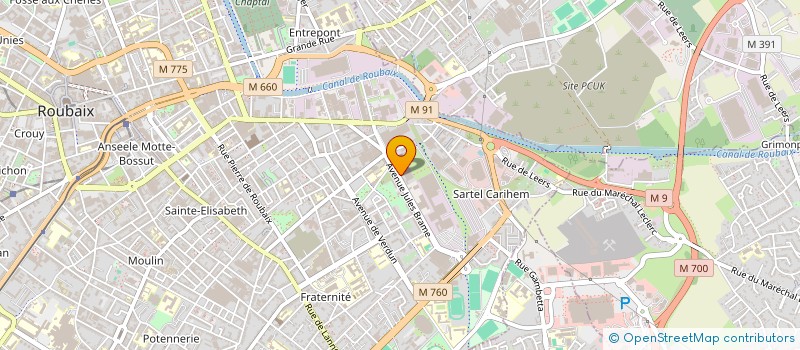 localisation de l'entreprise SOC EXPLOIT CONSTRUCT A DELATTRE & FILS à ROUBAIX