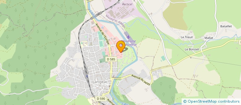 localisation de l'entreprise SOC EXPLOIT ETS MARSEIN JEAN-LOUIS à LANGEAC