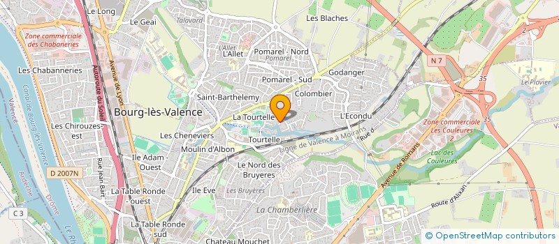 localisation de l'entreprise SOC EXPLOIT HOTELIERE BOURG LES VALENCE  BOURG-LES-VALENCE