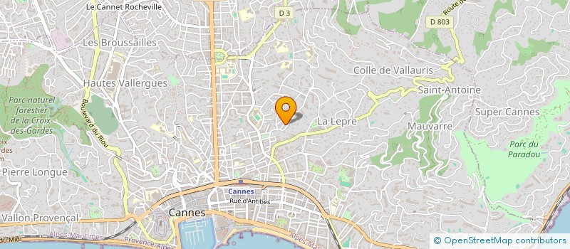 localisation de l'entreprise SOC EXPLOIT IMPRIMERIE CENTRALE OFFSET à CANNES