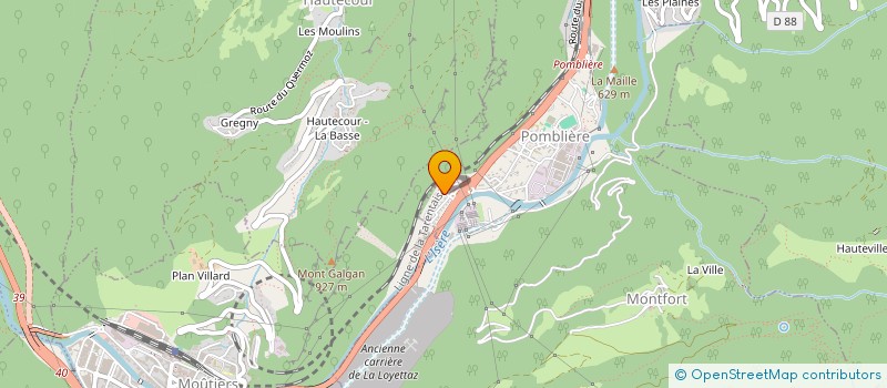 localisation de l'entreprise SOC EXPLOIT STATION SAULCETTE à MOUTIERS